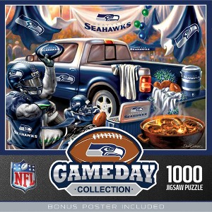MasterPieces NFL Seattle Seahawks 1000 Piece Jigsaw Puzzle - Eco-Friendly Tailgate Game - 1 of 4