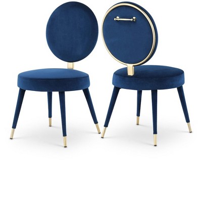 Meridian Furniture,Brandy Velvet Dining Chair, Set of 2