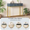 NicBex Modern Sleek Console Table for Entryway,Sofa Table with Stripe Design Drawers & Gold Metal Legs,Behind the Couch Table for Living Room - 4 of 4