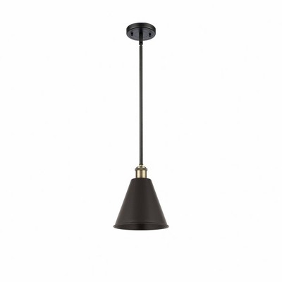 Ballston Cone - 1 Light Pendant In Industrial Style-9.75 Inches Tall and 8 Inches Wide