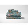 Sweet Jojo Designs Girl Queen Sheet Set Boho Floral Wildflower Blue Orange and Pink 4pc - 2 of 4