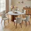 Lidia Mid-century Modern Wingback Dining Chair with Solid Wood Legs Set of 6|ARTFUL LIVING DESIGN - 2 of 4