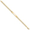 Black Bow Jewelry 14k Yellow Gold 4.75mm Hollow Curb Link I.D. Bracelet - 7 Inch - 2 of 4