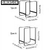 LunaLulinlk 3 Pack Plate Holders Organizer, Metal Dish Storage Dying Display Rack for Cabinet, Counter and Cupboard - Black, 2 Large and 1 Small - 4 of 4