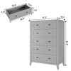Jojoka 5-Drawer Wood Dresser, Modern Chest of Drawers with Metal Handles, Stylish Storage for Bedroom, Living Room & Hallway - 3 of 4