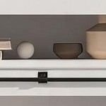 brown top panel + white front panel