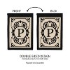 Evergreen Flag Cambridge Chic Letter P Monogram Applique Garden Flag - 12.5" Wide x 18" High - 2 of 4