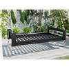Twin Size Outdoor Acacia Wood Porch Swing Bed with Hemp Ropes, Minimalist  Seating Group, 400lbs Weight Capacity - Coolbibila - 2 of 4