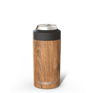 FrostBuddy Universal Buddy Insulated Can Cooler | Fits 12oz Cans, Slim Cans & Bottles | Stainless Steel Drink Holder - 1 of 4