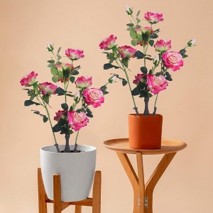 2Pcs Faux Peony Flower Tree, 28in Tall Fake Blooming Tree in Pot Artificial Plants & Flowers for Front Door Outdoor Indoor Office Decoration - 1 of 4