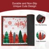 Coucheta Merry Christmas Welcome Doormat – Non-Slip Low-Profile Buffalo Plaid Decor, Festive Winter Rug for Indoor Outdoor Entrance - 3 of 4