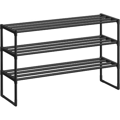 Stackable Metal Shoe Rack - Can Be Used Upright or Upside Down, Modular Storage Shelf for Entryway Organization