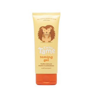 T is for Tame - Hair Taming Gel for Toddlers, Babies, Natural & Vegan Hair Gel, Anti-Frizz, Non-Sticky, Vitamin E Infused, 3.38 fl oz - 1 of 4