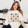 Simply Sage Market Women's Pumpkin Daisies Short Sleeve Garment Dyed Tee - 2 of 2