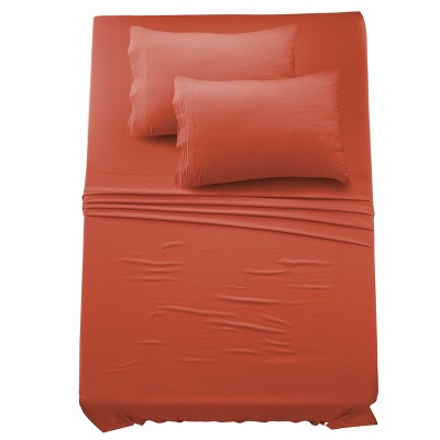 6 Piece Bed Sheet Set Ultra Soft Brushed Microfiber Solid Sheets with Pillow Cases - Lux Decor Collection
