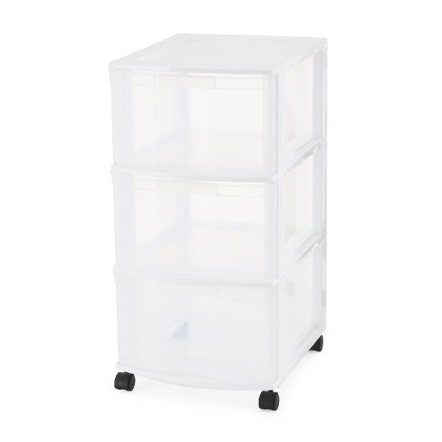 Gracious Living Clear Mini 3 Drawer Desk And Office Organizer For Storing  Cosmetics, Arts, Crafts, And Stationery Items : Target