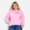 Women's Dreaming Santa Fleece Graphic Sweatshirt - Pink - 2 of 3