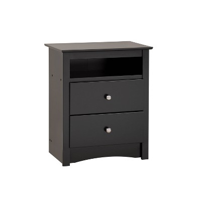 Tall 2 - Drawer Nightstand with Open Shelf - Prepac