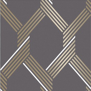 Vector Graphite Gold and Grey Geometric Paste the Wall Wallpaper - 1 of 4