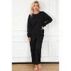 I am a Fashion Junky Double Take Full Size Textured Long Sleeve Top and Drawstring Pants Set - 4 of 4