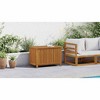 vidaXL Patio Storage Box 35.4"x19.7"x22.8" Solid Wood Acacia - 3 of 4