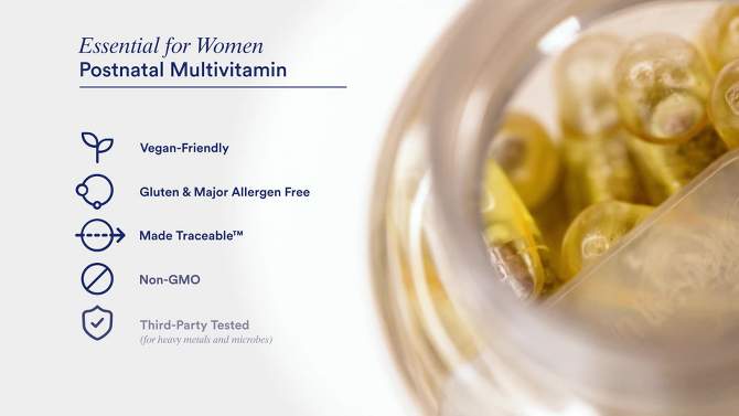 Ritual Postnatal Multivitamin with Vegan Omega-3 DHA, Choline, and Vitamins A, C, D3 and Zinc Vegan Capsules - Mint Essenced - 60ct, 2 of 13, play video