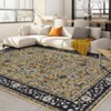 Coolmee Washable Runner Rug Kitchen Rugs and Mats Non Skid Washable Waterproof Carpet Runner for Living Room Bedroom Bathroom Navy Blue - 2 of 4