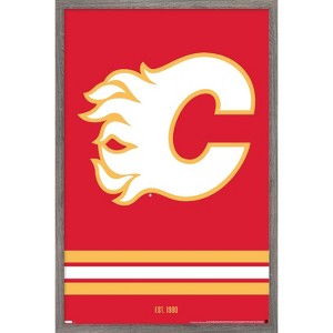 Trends International NHL Calgary Flames - Logo 21 Framed Wall Poster Prints - 1 of 4