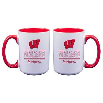NCAA Wisconsin Badgers 16oz Home and Away Mug Set