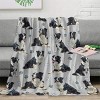 Lomsoe Christmas Dogs with Bones Print Flannel Blanket - All Seasons Soft and Warm Throw Blanket for Bed, Napping, Camping, Travel, Office - 3 of 4