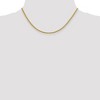 Black Bow Jewelry 2.3mm, 14k Yellow Gold Hollow Wheat Chain Necklace - 2 of 4