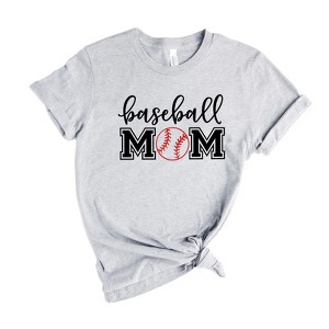 Simply Sage Market Women's Baseball Mom With Ball Short Sleeve Graphic Tee - 1 of 3