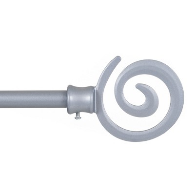 Hastings Home Spiral Curtain Rod 3/4 inch - Silver