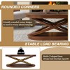 NicBex Mid Century Solid Wood Cocktail  Coffee Table with Elegant X-Shaped Base,Modern Tea table Center Table for Living Room,Bedroom - 3 of 4