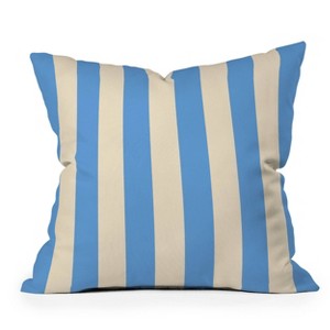 Deny Designs Lyman Creative Co Retro Coastal Blue And White Square Indoor Throw Pillow - 1 of 4