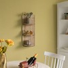 Vintiquewise Natural Wooden Three Sliced Log Wood Shelf Display for Entryway, Kitchen, and Outdoor - 2 of 4