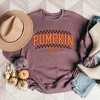 Simply Sage Market Women's Graphic Sweatshirt Checkered Arched Pumpkin Season - 3 of 4