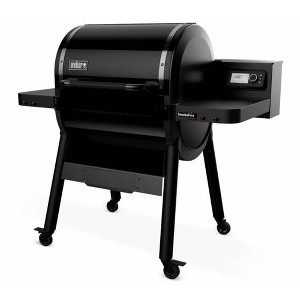 Weber SmokeFire Sear EXL4 Outdoor 24 Inch Stainless Steel Wood Fired Pellet Smart Barbecue Smoker Grill with Swivel Casters, Black - 1 of 4