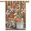 Pumpkins and Willows Autumn House Flag Primitive Fall 28" x 40" Briarwood Lane - 2 of 4