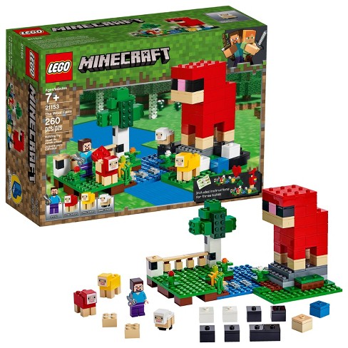 Lego Minecraft The Wool Farm Building Set With Toy Sheep And Steve Minifigure Target