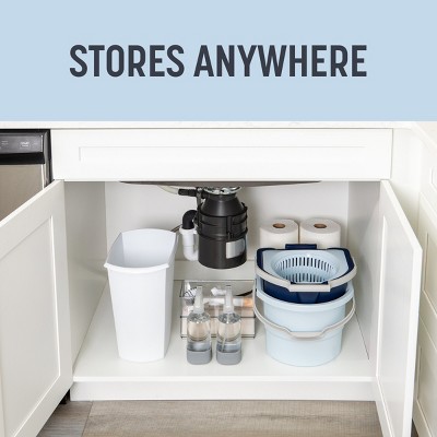 Casabella Dual-Bucket Blue and White Spin Mop System with Extra Refill