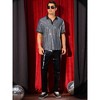 INSPIRE CHIC Men's Sequin Contrast Color Collar Short Sleeved Party Disco Polo Shirts - 2 of 4
