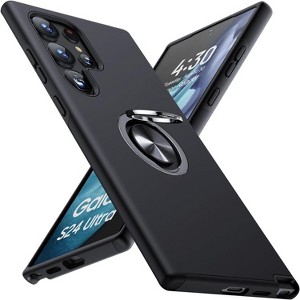 Entronix Case Compatible with Galaxy S24 Ultra - 360° Circular Ring Gripstand - 1 of 4