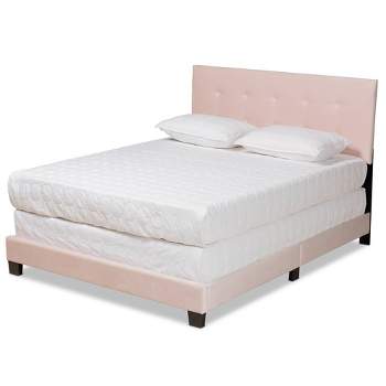 Caprice Glam Velvet Fabric Upholstered Panel Bed - Baxton Studio