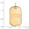 Black Bow Jewelry 14k Yellow Gold Plated Sterling Silver Texas Christian Horned Frogs NCAA Small Pendant - 2 of 3