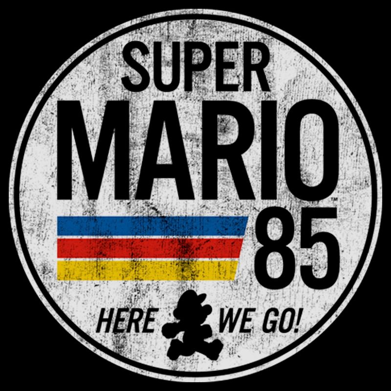 Men's Nintendo Super Mario Retro Rainbow Ring  T-Shirt - Black - 1X Big Tall, 2 of 3