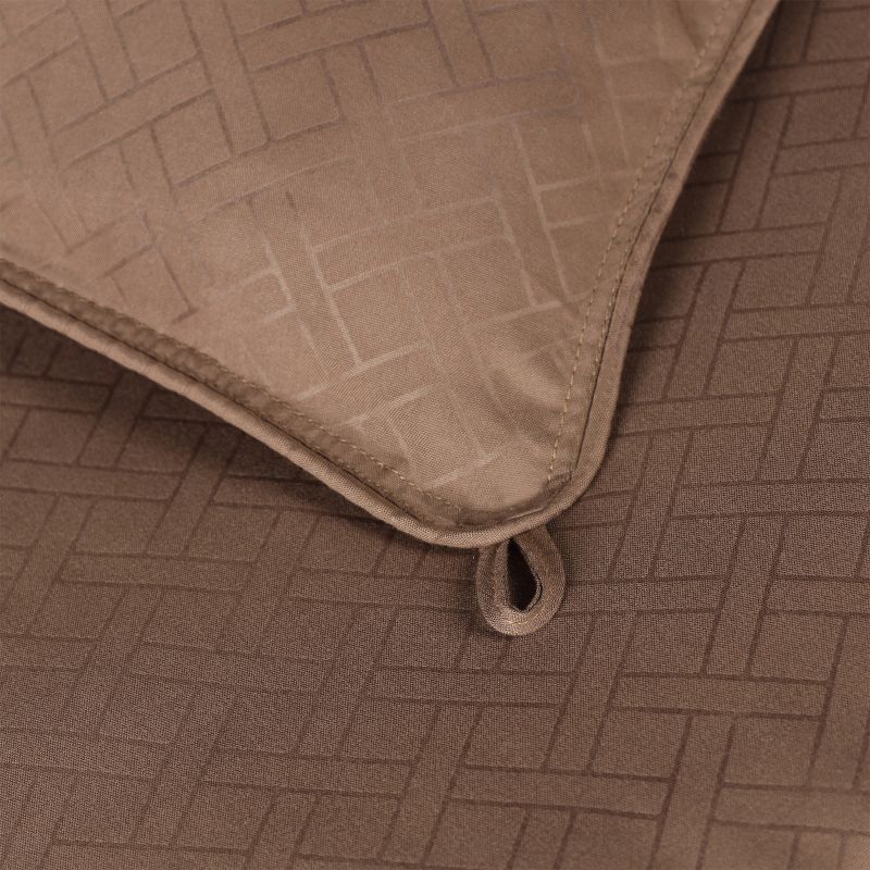 Monochrome Basketweave Plush Microfiber Down Alternative Comforter by Blue Nile Mills, 3 of 8