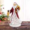 Roman 9.5 Inch Berry Santa Figurine Christmas Figurine , Lightweight Christmas Decor Santa Bell Lantern (1PC) - 2 of 4