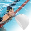 Unique Bargains Women's Silicone Solid Color Swim Cap 1 Pc - 2 of 4