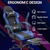 Bosmiller Ergonomic Reclining Gaming Chair with Linkage Armrests & Footrest, Racing Office Chair, PU Leather Computer Desk Chair - 4 of 4